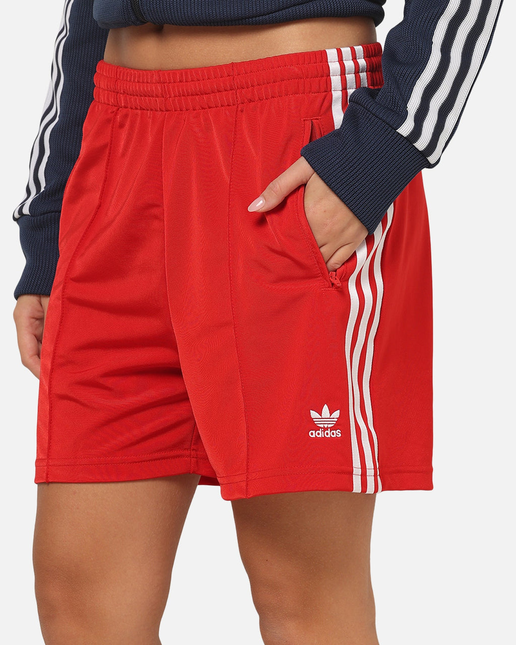 Best-Selling Adidas Women's Firebird Classic Shorts Better Scarlet
