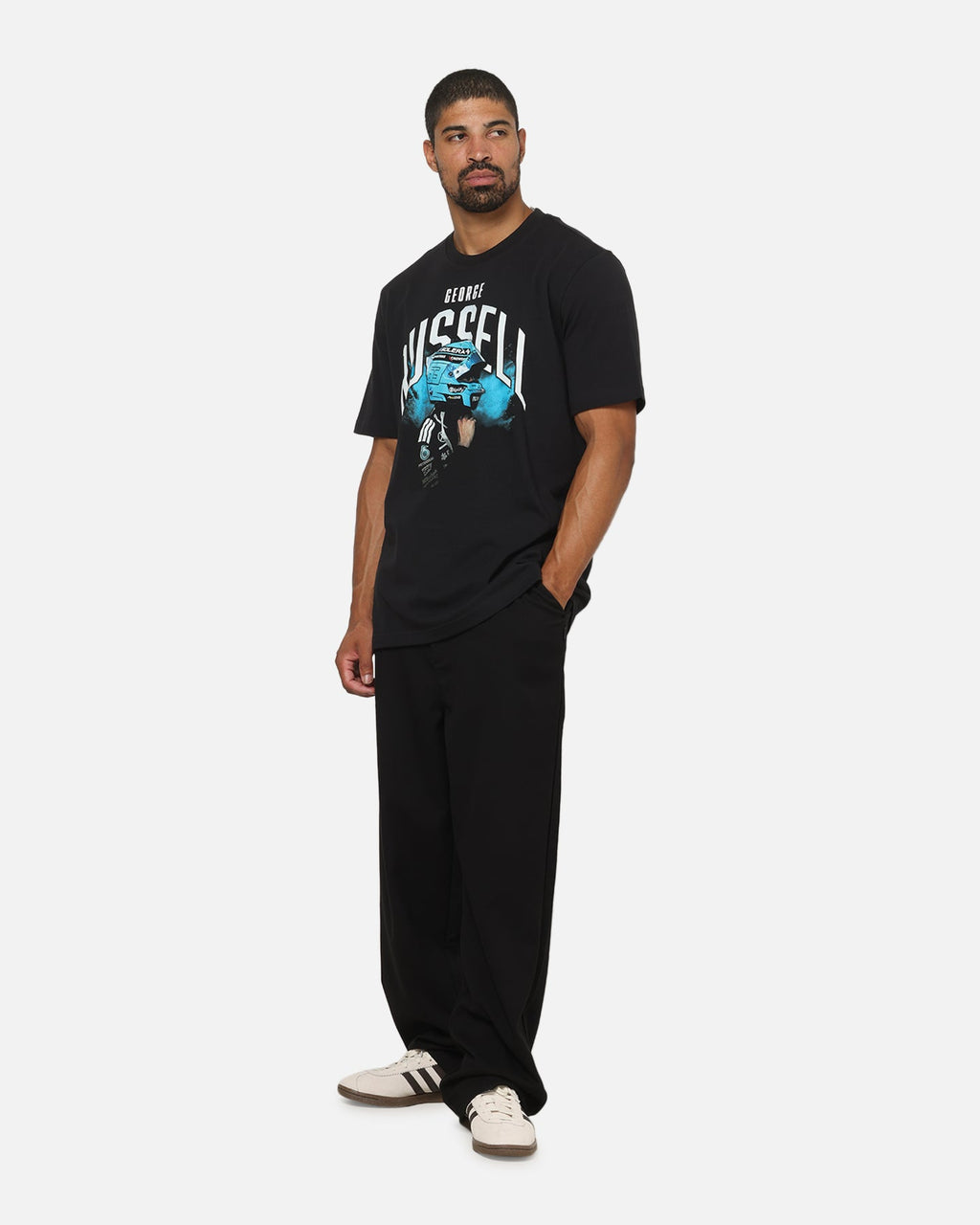 Best-Selling Adidas X Mercedes - AMG Petronas Formula 1 Team George Russell Graphic T-Shirt Black