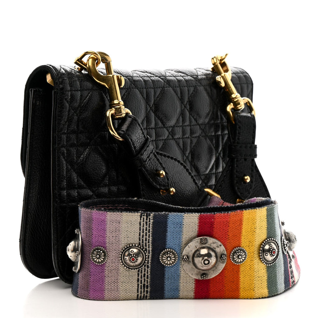 Lambskin Cannage Large Dioraddict Flap J’Adior Strap Black AT My store