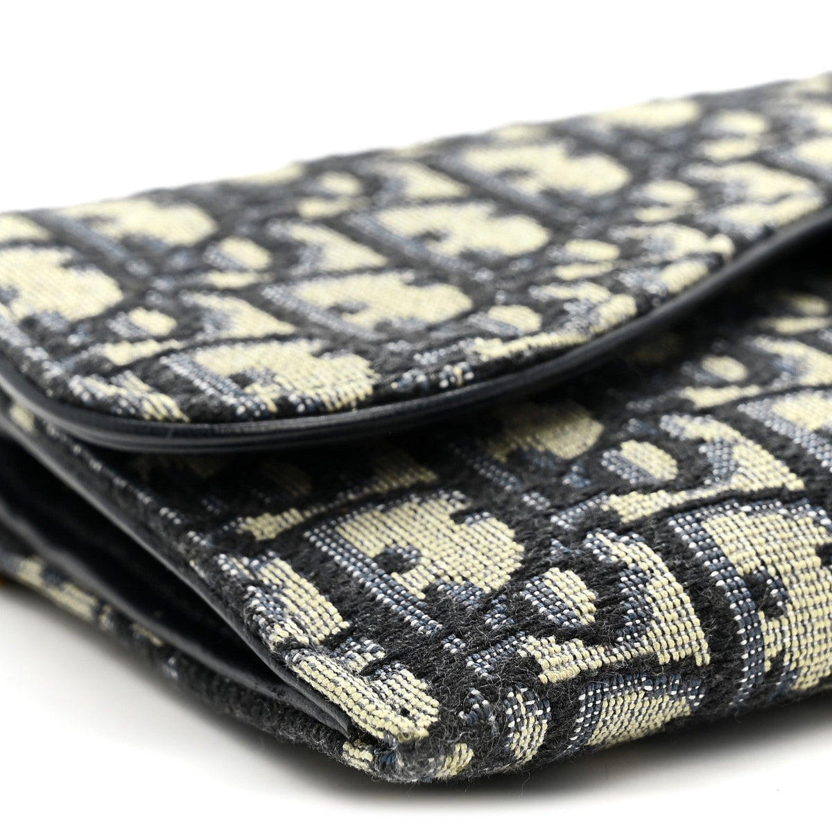 Oblique Saddle Chain Long Wallet Blue AT My store