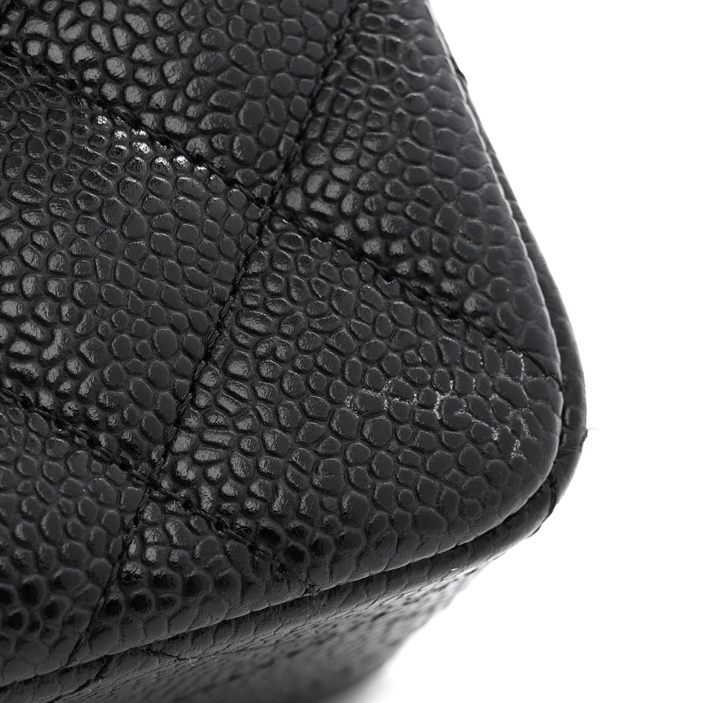 Caviar Quilted Small Double Flap Black At My store