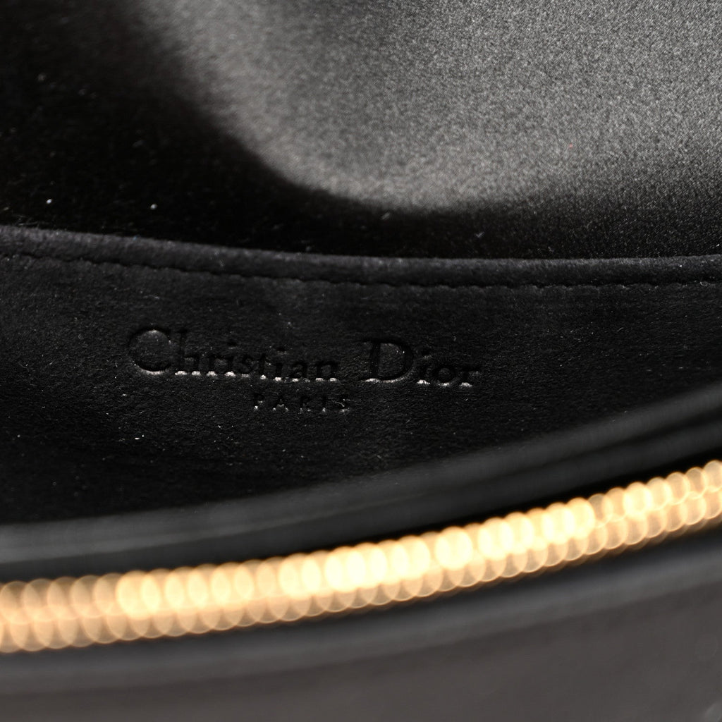 Satin Cannage Lady Dior Convertible Clutch Black AT My store