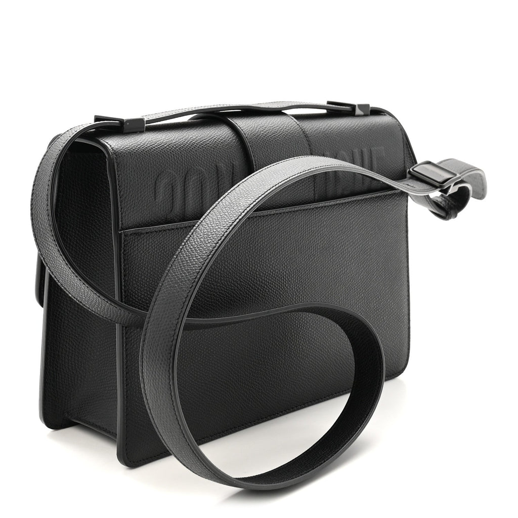 Ultra Matte Grained Calfskin 30 Montaigne Flap Bag Black AT My store