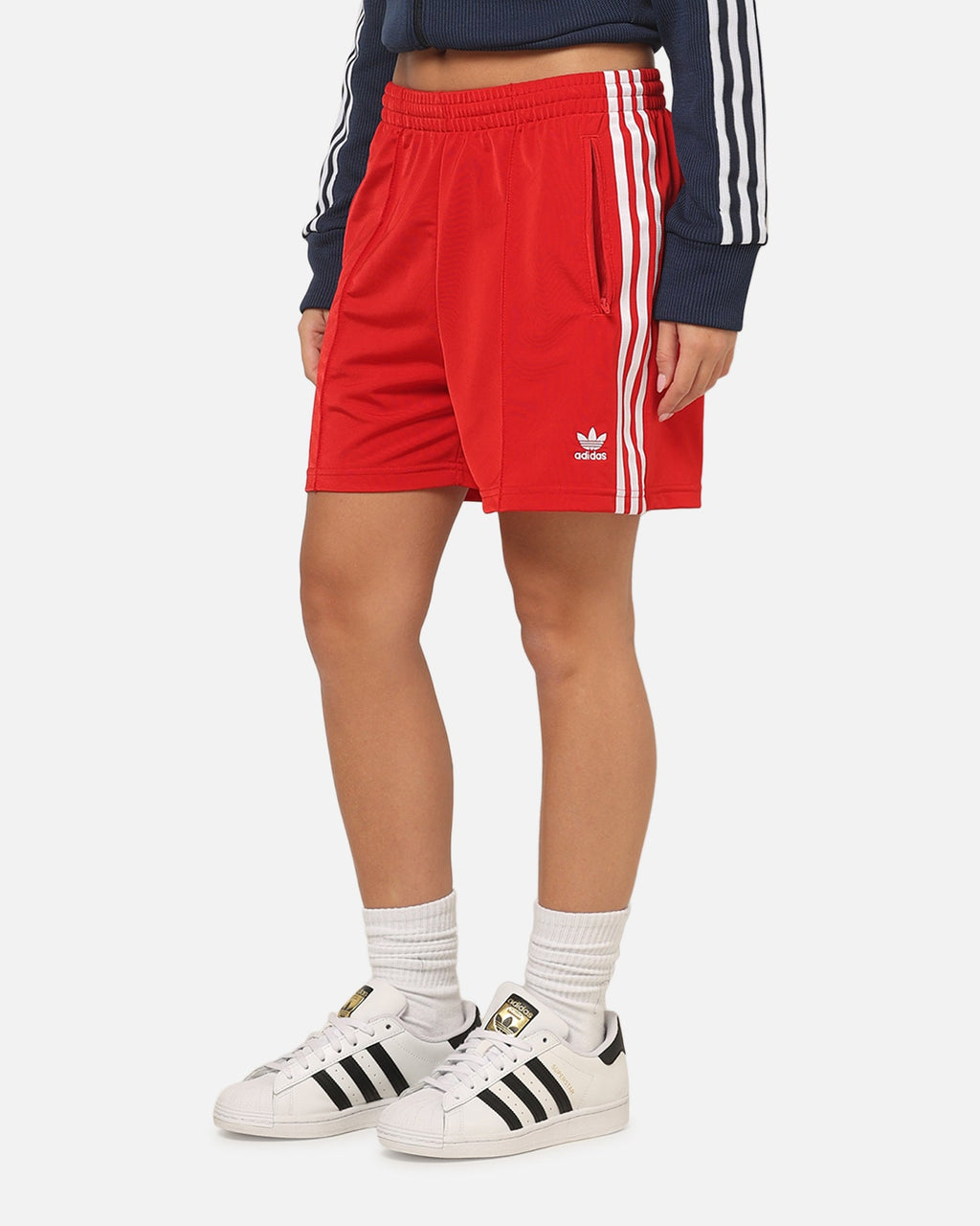 Best-Selling Adidas Women's Firebird Classic Shorts Better Scarlet