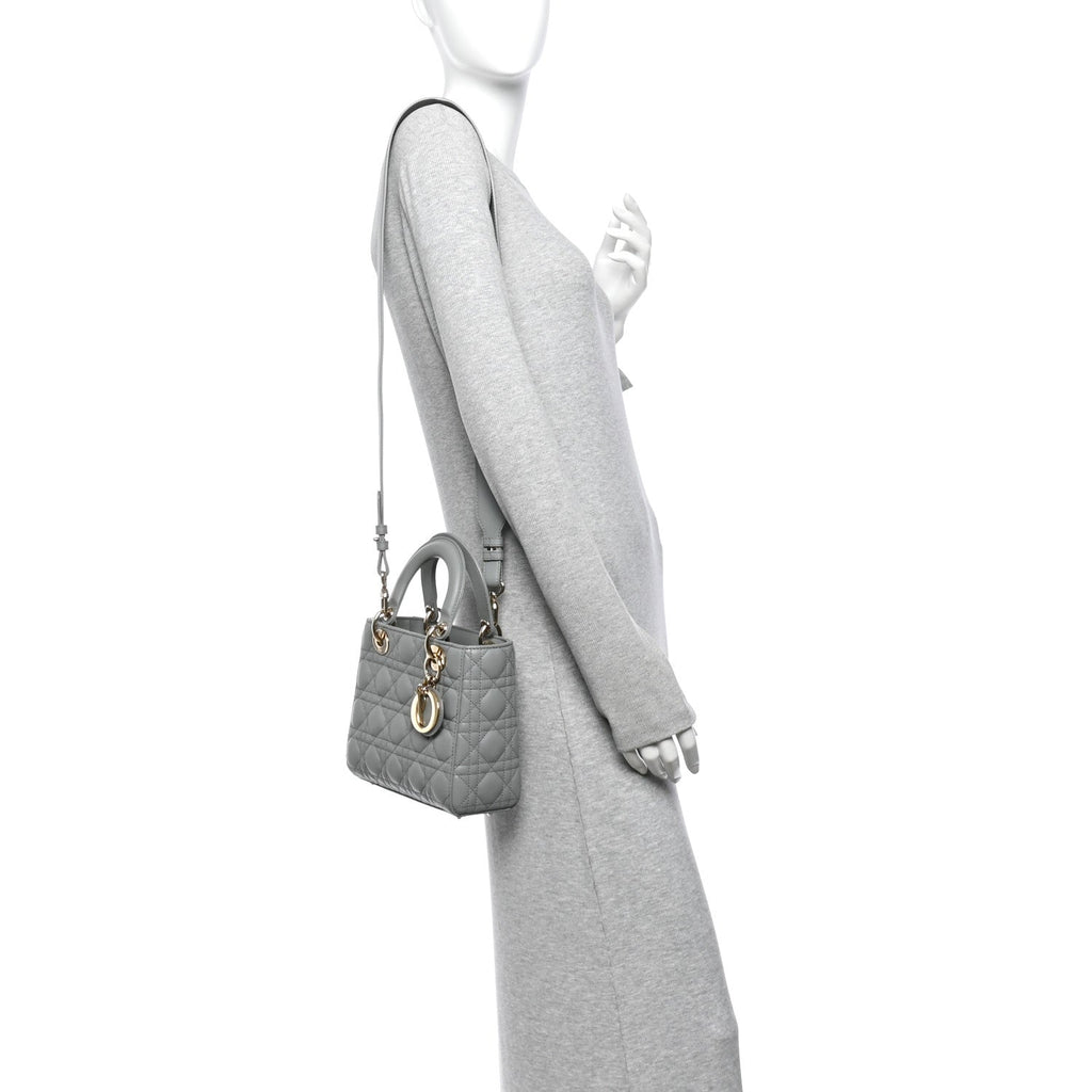 Lambskin Cannage Small My ABCDior Lady Dior Grey AT My store