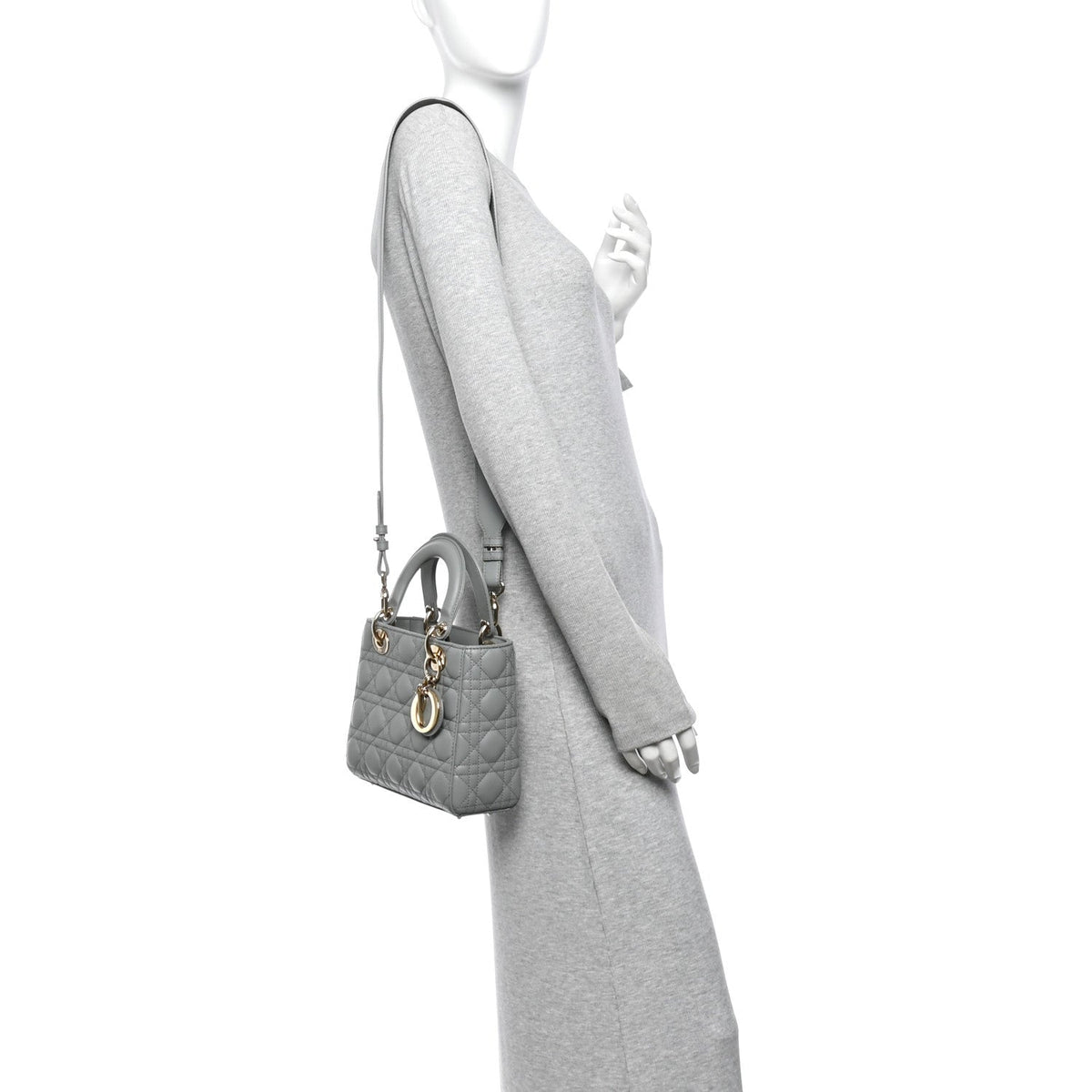 Lambskin Cannage Small My ABCDior Lady Dior Grey AT My store