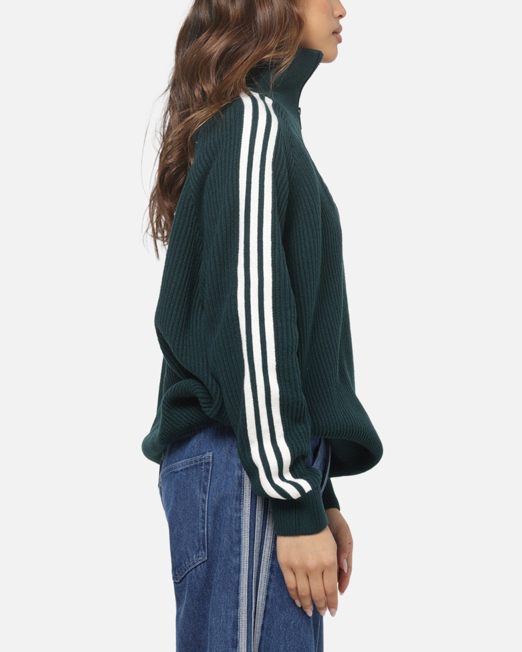 Best-Selling Adidas Women's Funnel Neck Quarter Zip Sweatshirt Green
