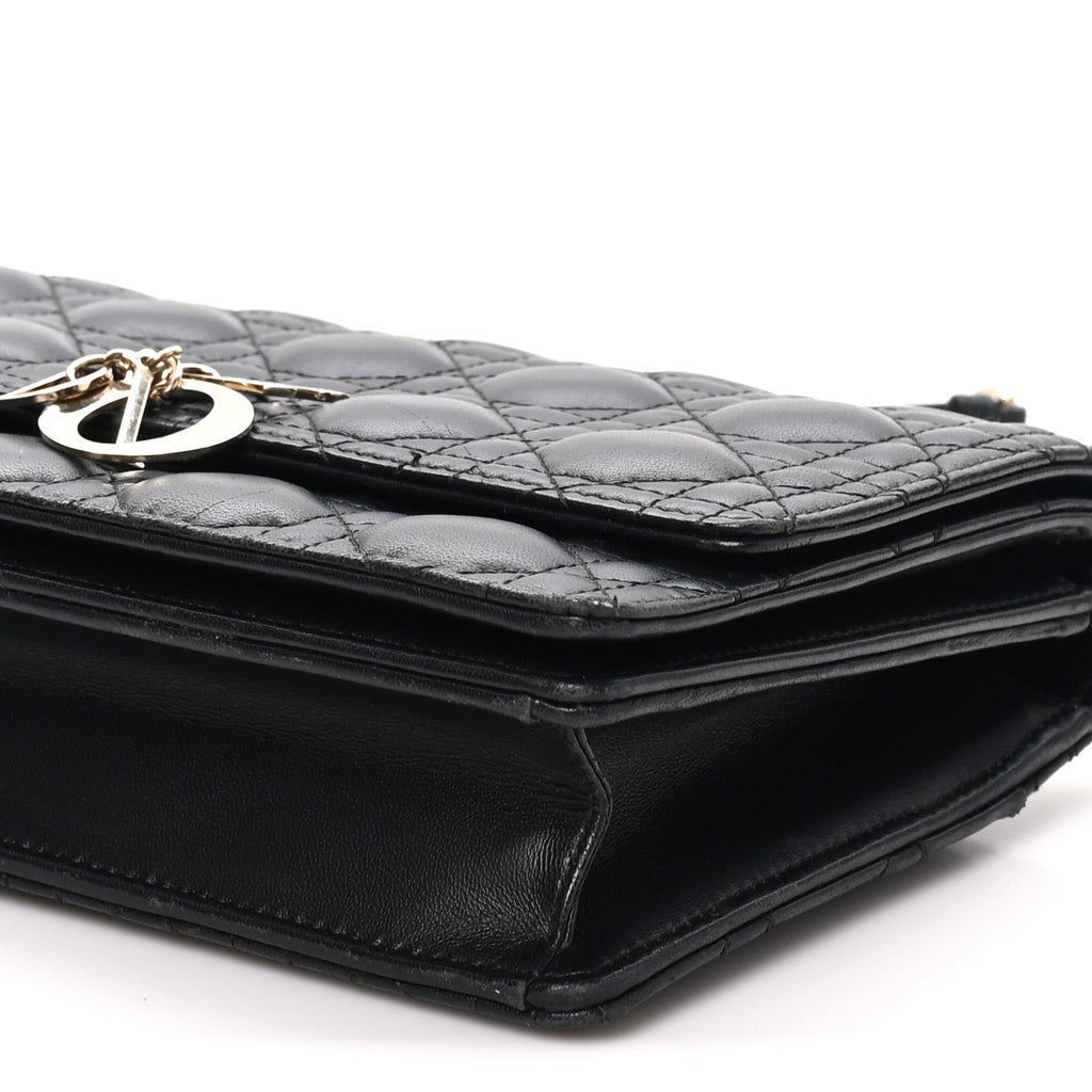 Lambskin Cannage Miss Dior Top Handle Bag Black AT My store