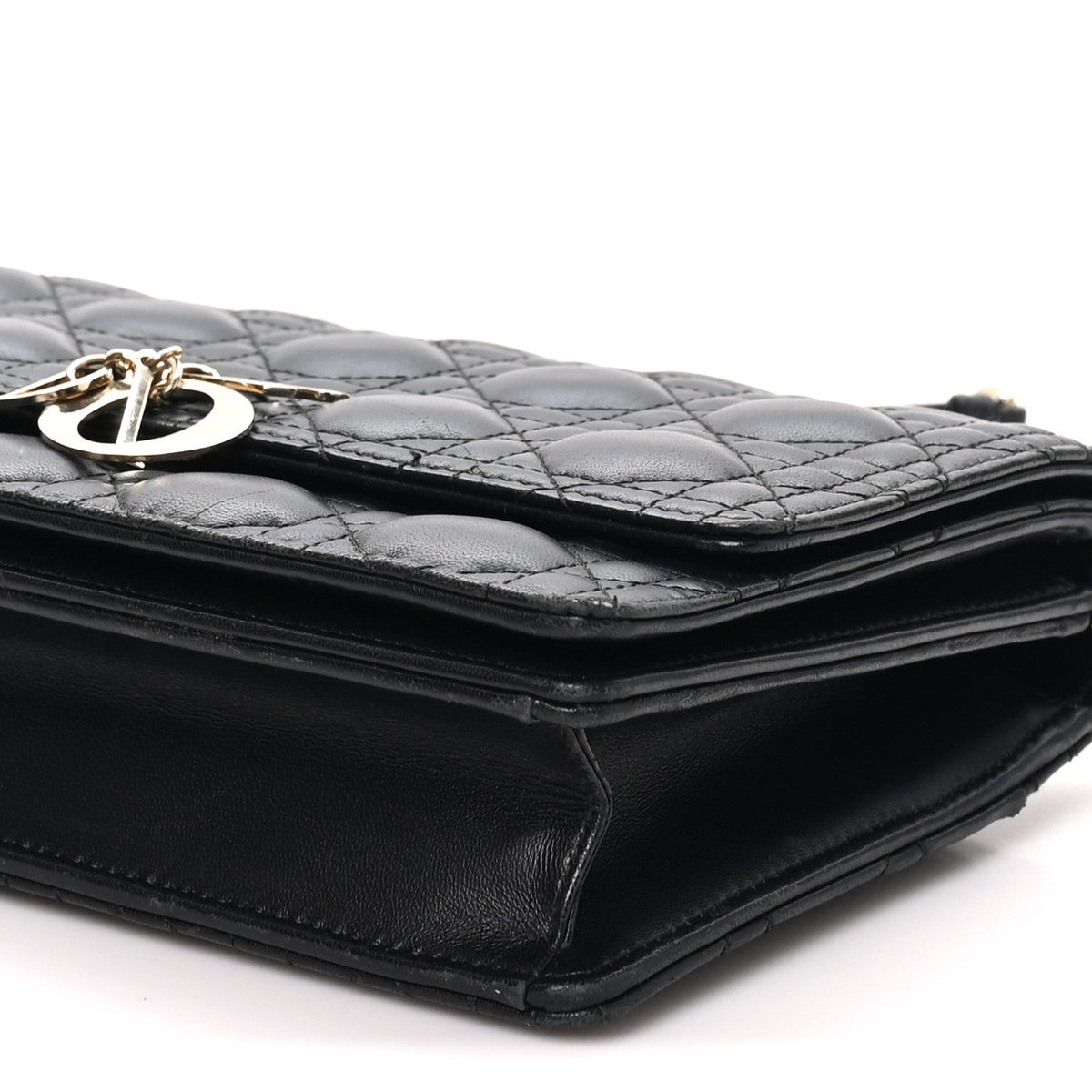 Lambskin Cannage Miss Dior Top Handle Bag Black AT My store