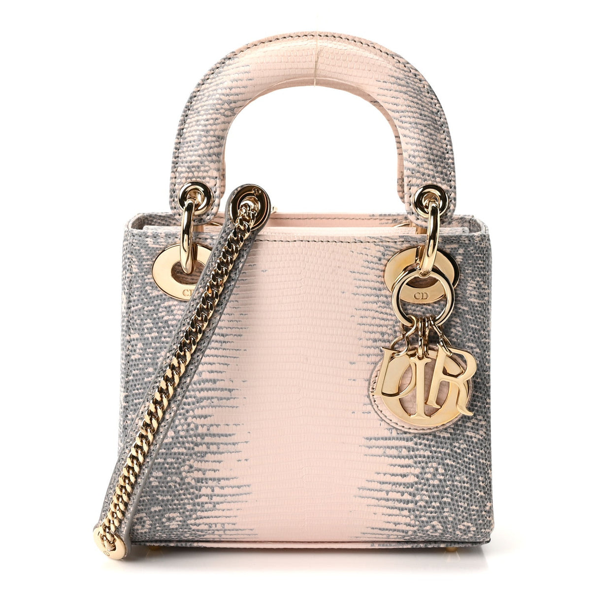 Lizard Ombre Mini Lady Dior Light Pink AT My store
