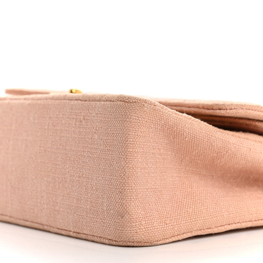 Canvas Quilted Small Double Flap Light Pink At My store