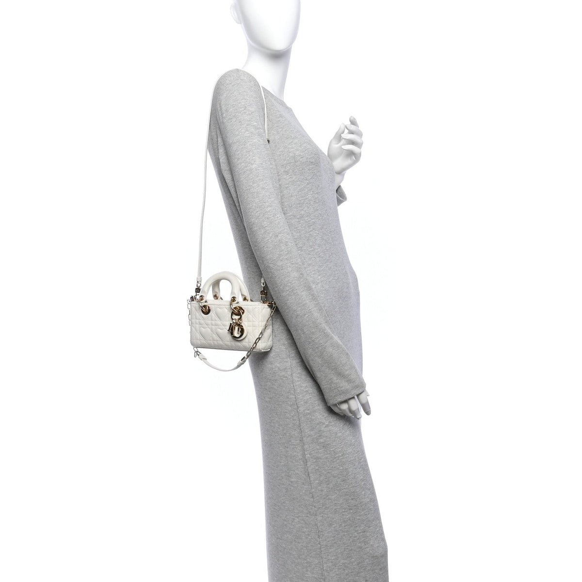 Lambskin Cannage Dioramour Micro Lady D-Joy Latte AT My store