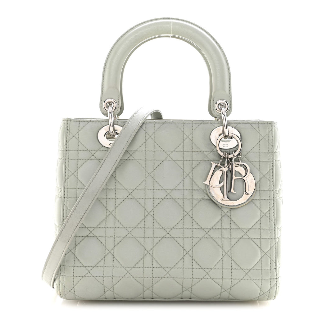 Lambskin Cannage Medium Lady Dior Green AT My store