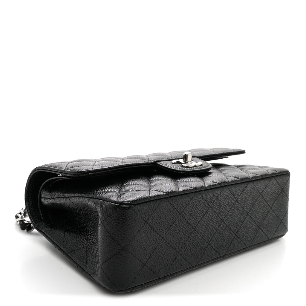 Caviar Quilted Small Double Flap Black At My store