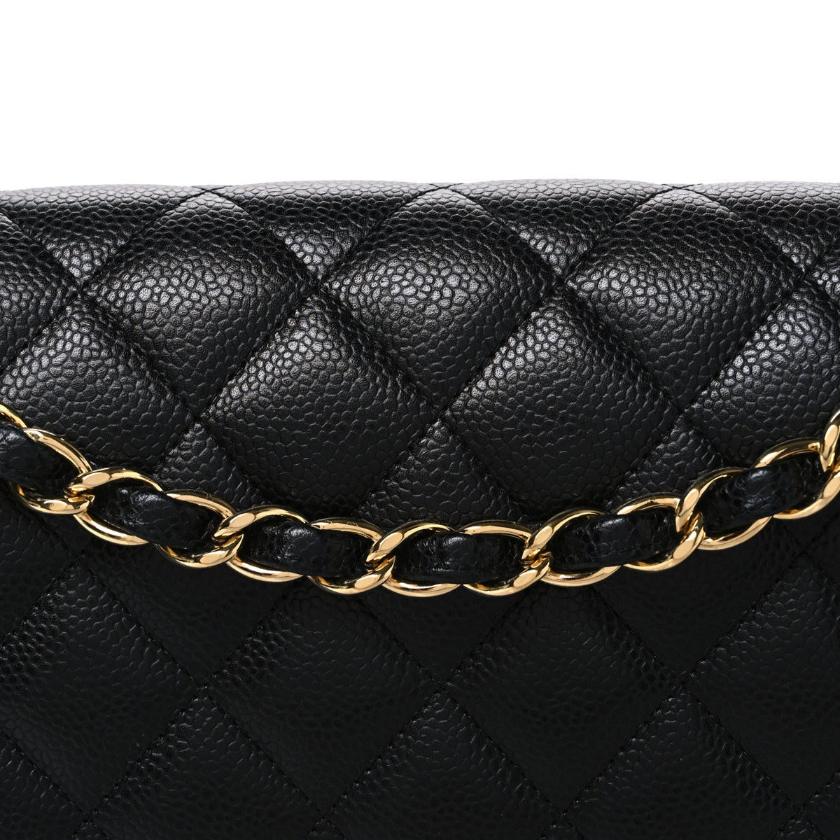 Caviar Quilted Jumbo Double Flap Black At My store