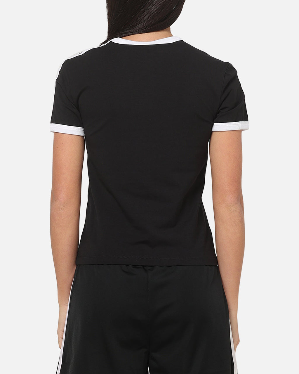 Best-Selling Adidas Women's 3 Stripe Slim T-Shirt Black/White