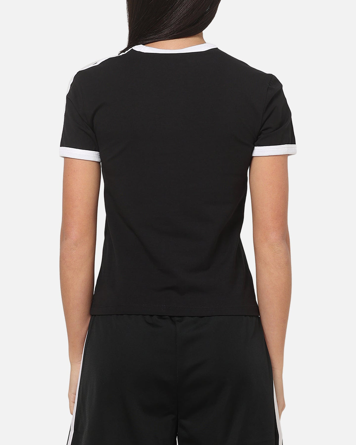 Best-Selling Adidas Women's 3 Stripe Slim T-Shirt Black/White