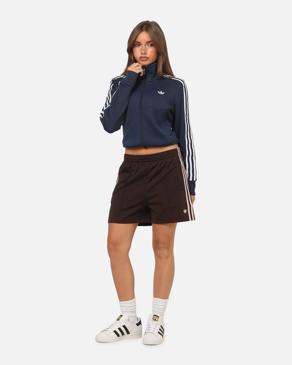 Best-Selling Adidas Women's Firebird Classic Shorts Brown/Pink