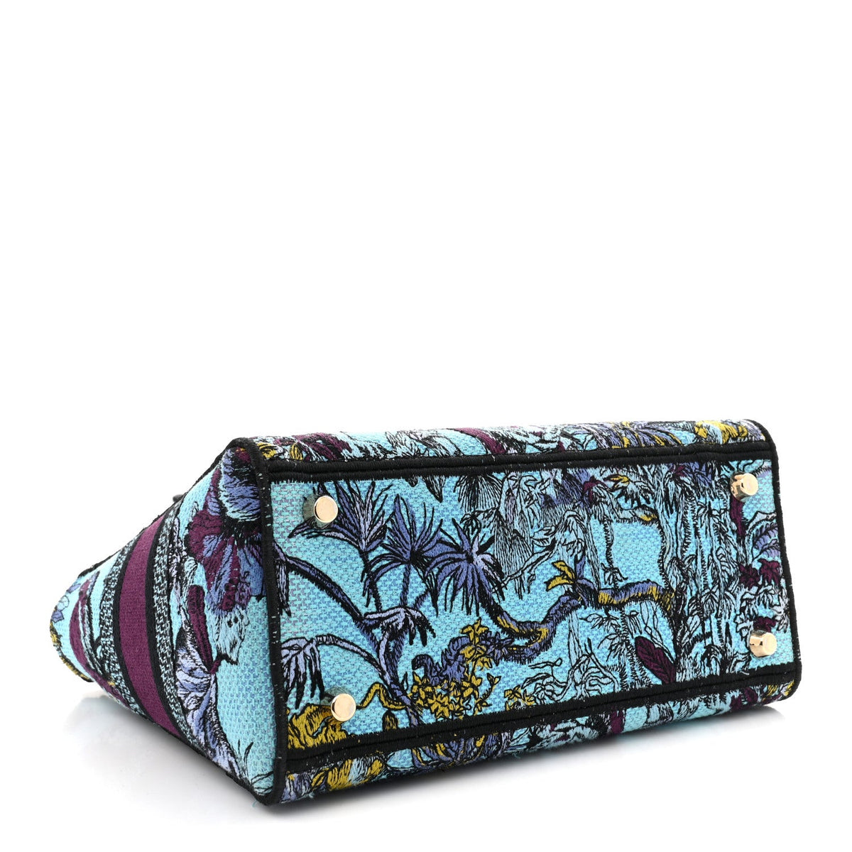 Canvas Toile de Jouy Voyage Embroidered Medium Lady D-Lite Celestial Blue AT My store