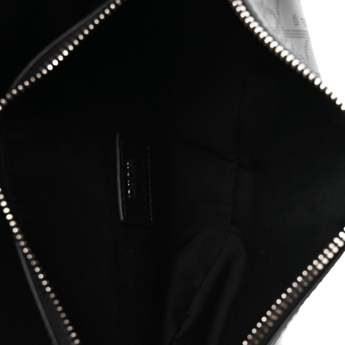 Calfskin Perforated Oblique Galaxy Mens Saddle Bag Black AT My store