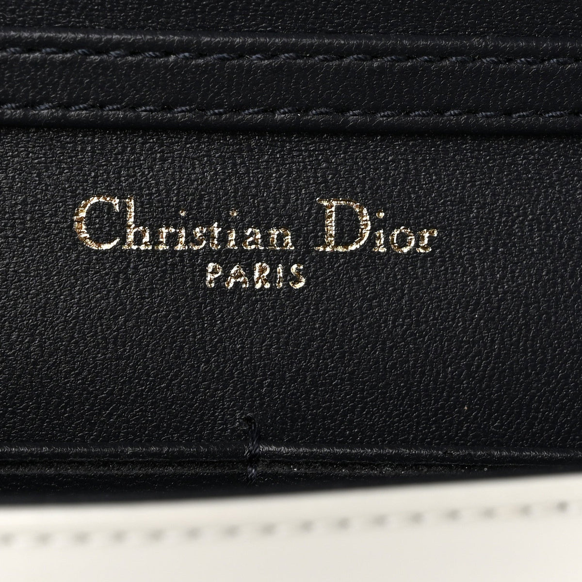 Patent Micro-Cannage Diorama Wallet on Chain Pouch Metallic White AT My store