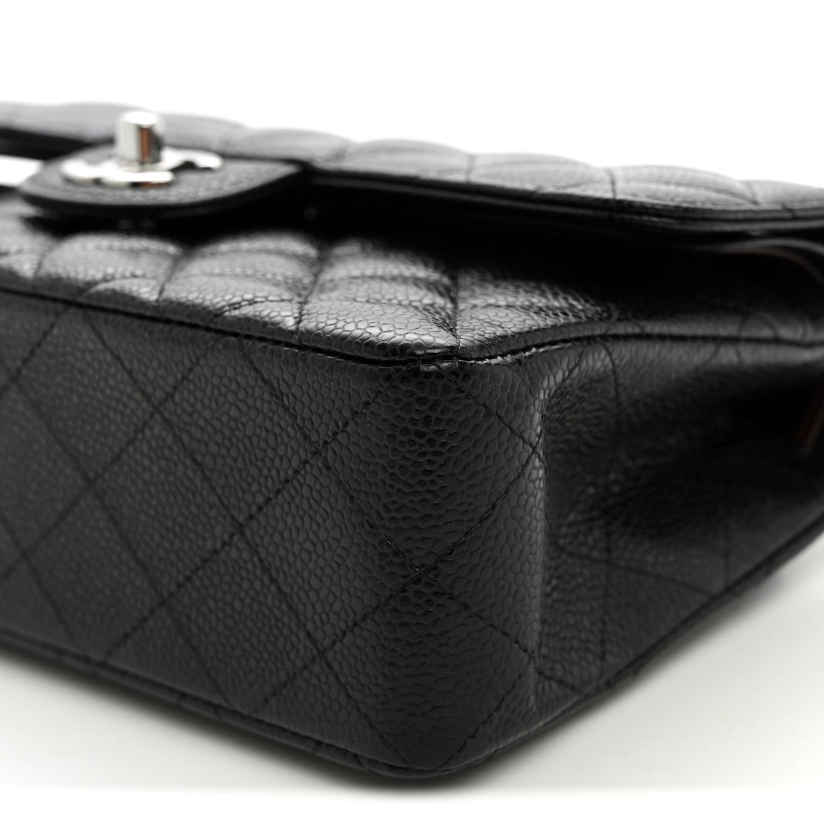 Caviar Quilted Small Double Flap Black At My store