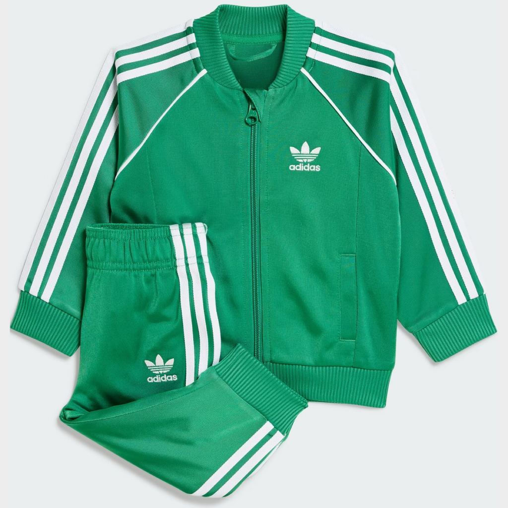 New Arrival ADIDAS ORIGINAL SUPERSTAR TRACKSUIT TODDLER- Kid's - GREEN WHITE