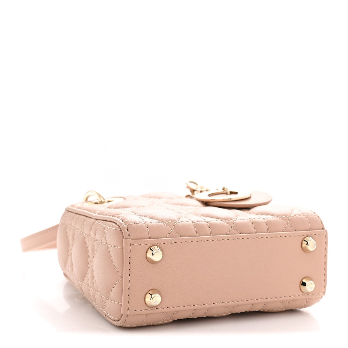 Lambskin Cannage Micro Lady Dior Rose Des Vents AT My store