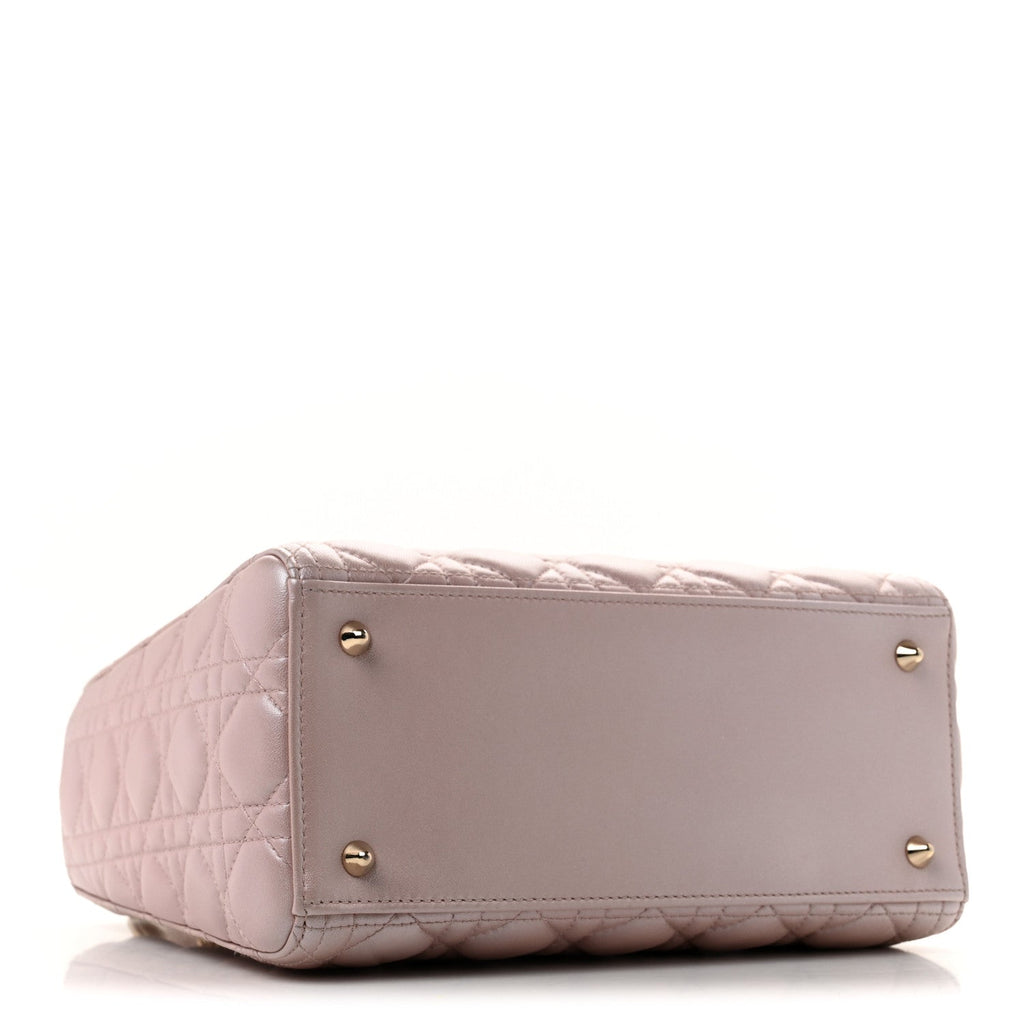 Pearly Lambskin Cannage Medium Lady Dior Lotus AT My store