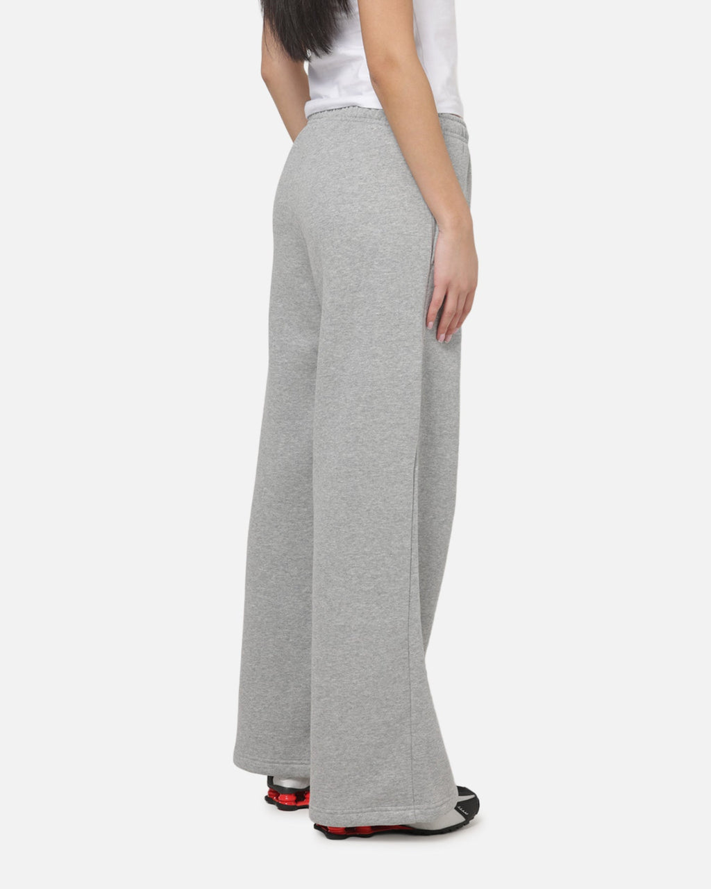 Top Seller Nike Women's Studio Fleece Medium Weight Mid-Rise Wide-Leg Pants Dark Grey Heather