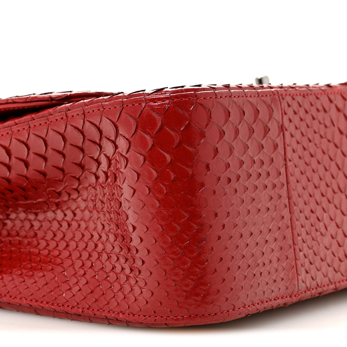 Snakeskin Jumbo Double Flap Red At My store