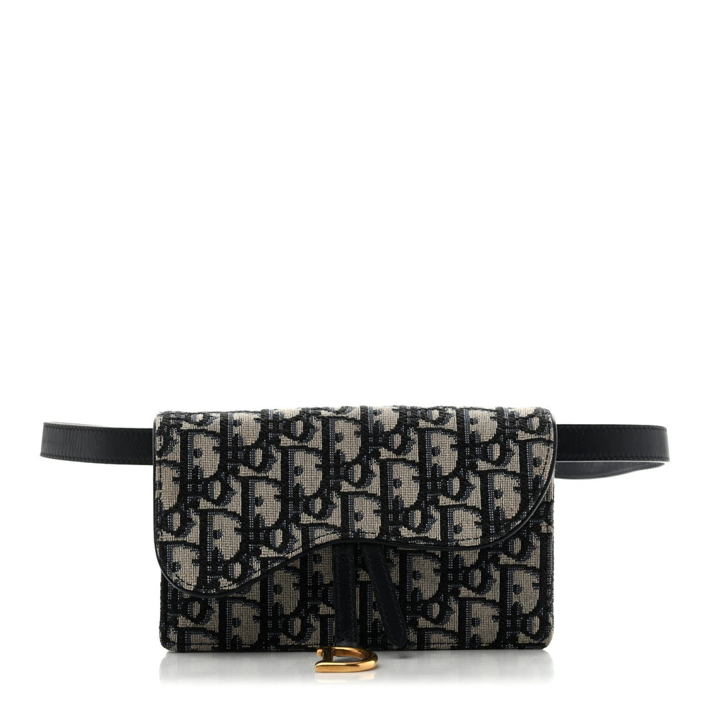 Oblique Saddle Belt Bag Blue AT My store