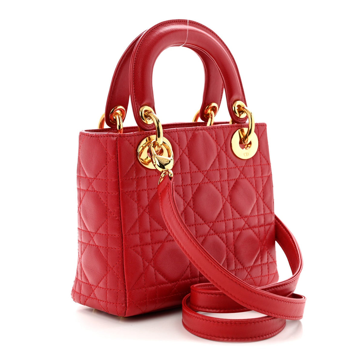 Lambskin Cannage Mini Lady Dior Red AT My store