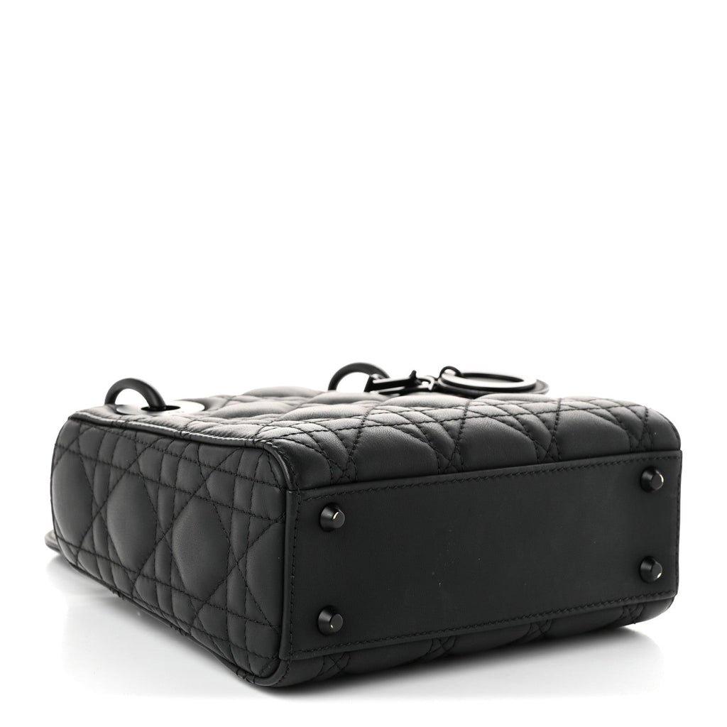 Ultra Matte Calfskin Cannage Mini Lady Dior Black AT My store
