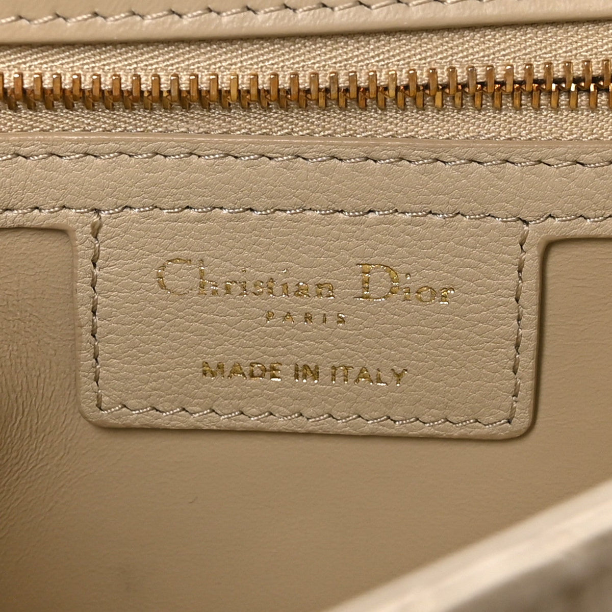 Supple Calfskin Cannage Medium Caro Bag Beige AT My store