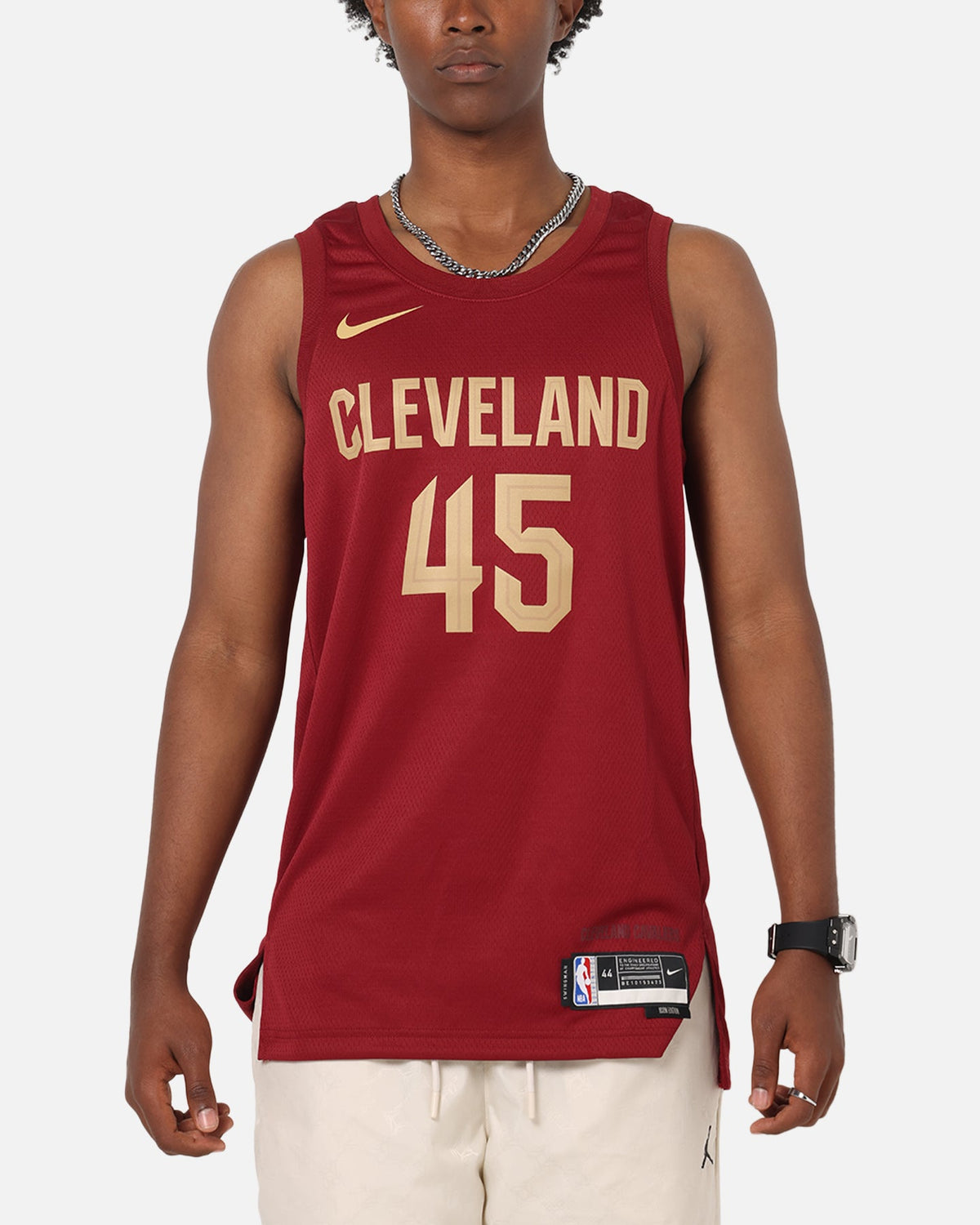 Top Seller Nike Donovan Mitchell Cleveland Cavaliers #45 Icon Edition 2022/23 Nike Dri-Fit NBA Swingman Jersey Team Red