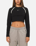 Top Seller Nike Women's Sportswear Tight Long-Sleeve Cropped Top Black/Black