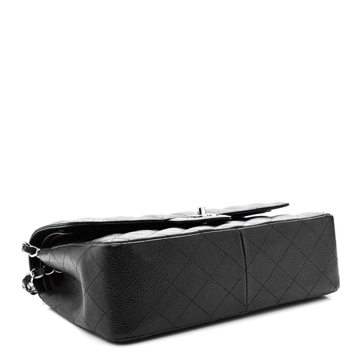 Caviar Quilted Jumbo Double Flap Black At My store