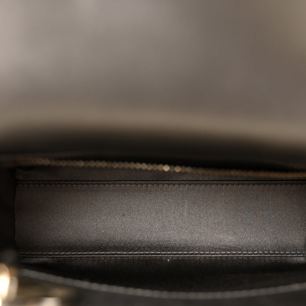 Satin Crystal Cannage Mini Lady Dior Gray AT My store