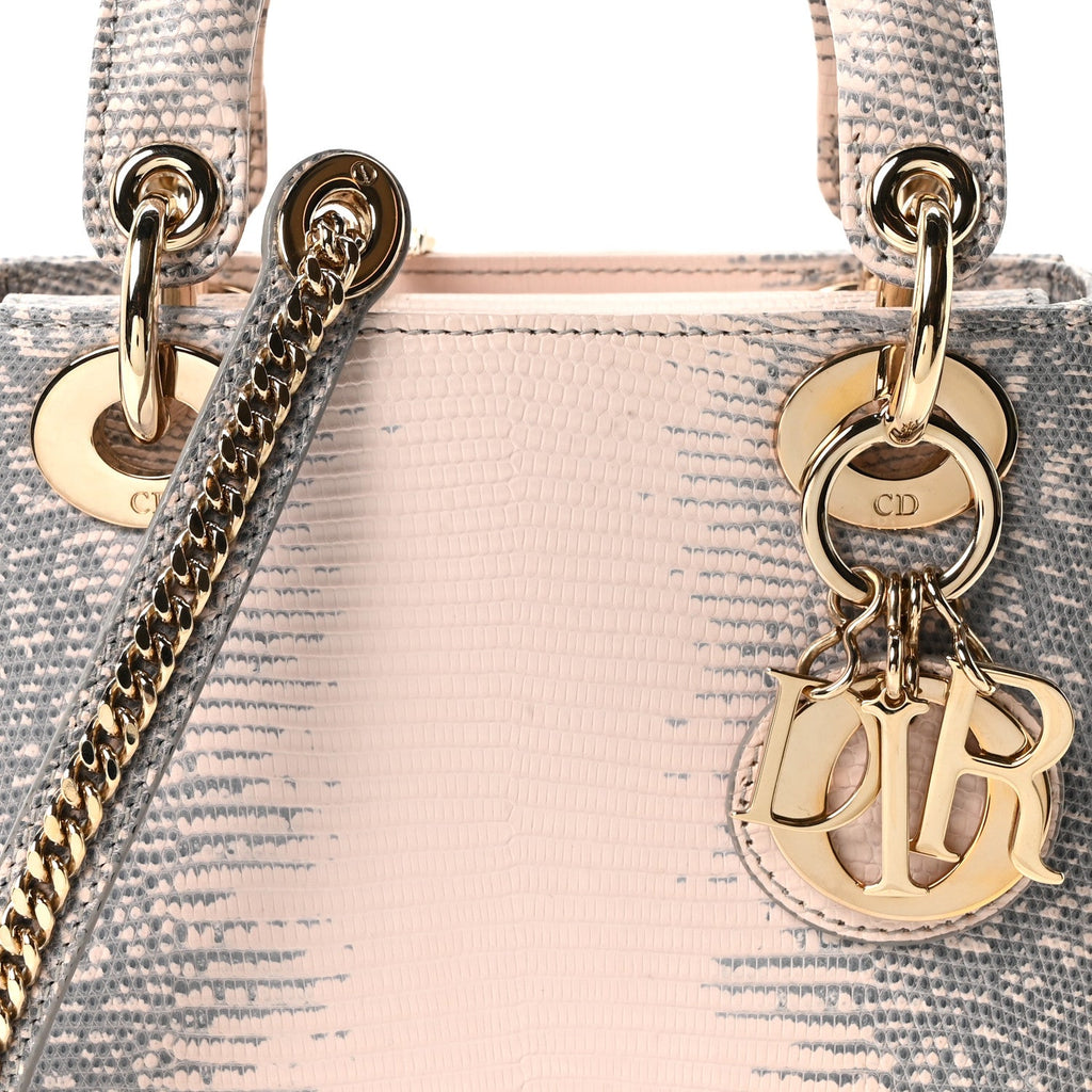 Lizard Ombre Mini Lady Dior Light Pink AT My store