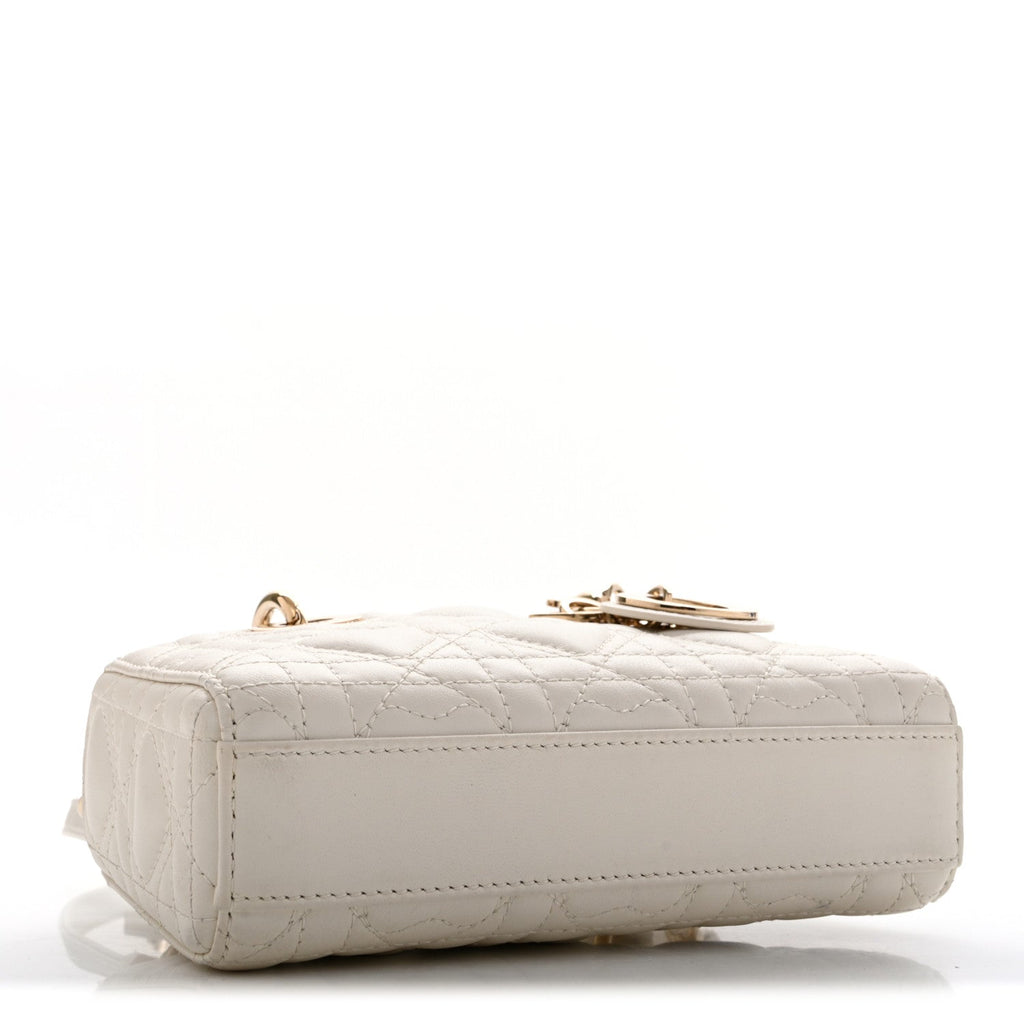 Lambskin Cannage Dioramour Micro Lady D-Joy Latte AT My store