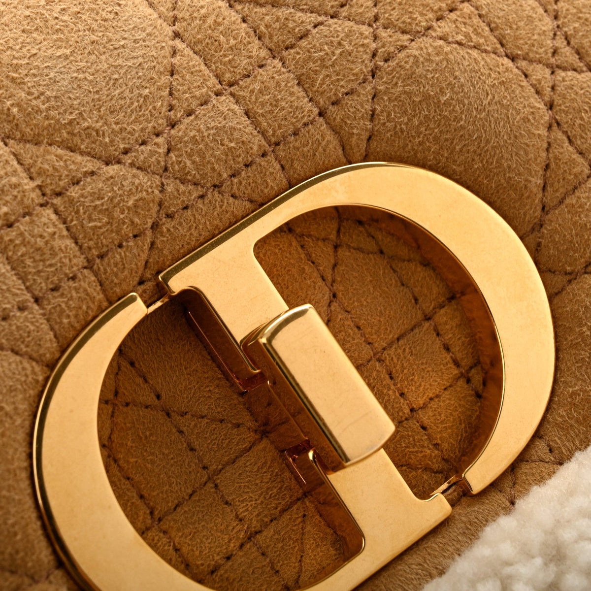 Shearling Cannage Large Caro Bag Camel AT My store