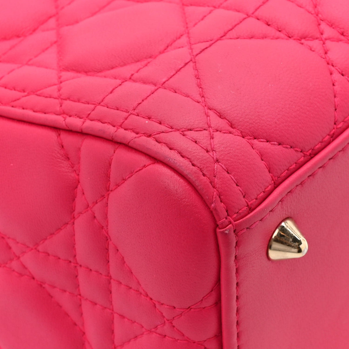 Lambskin Cannage Medium Lady Dior Fuchsia AT My store