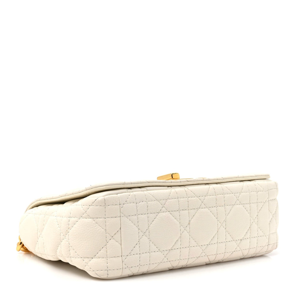 Grained Calfskin Cannage Small Caro Bag White AT My store
