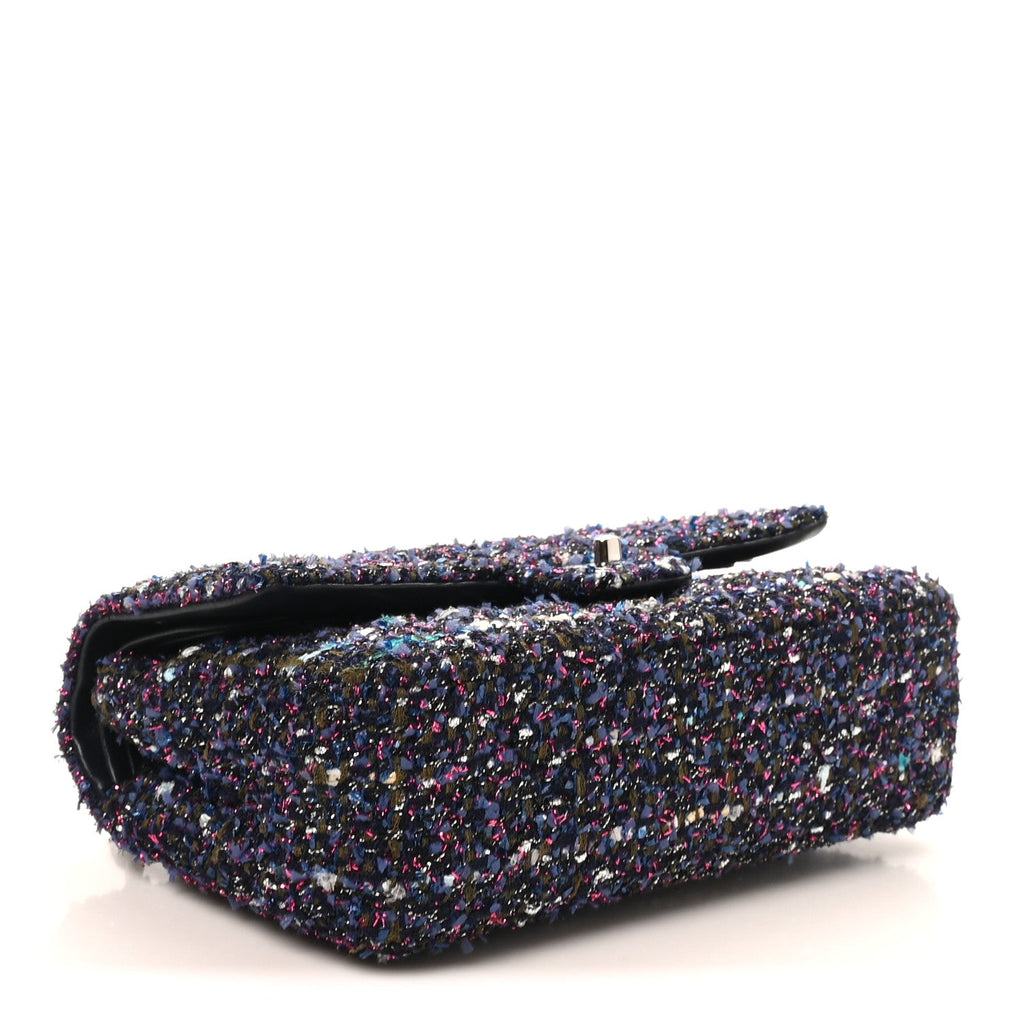 Tweed Quilted Medium Double Flap Blue Purple Khaki Pink At My store