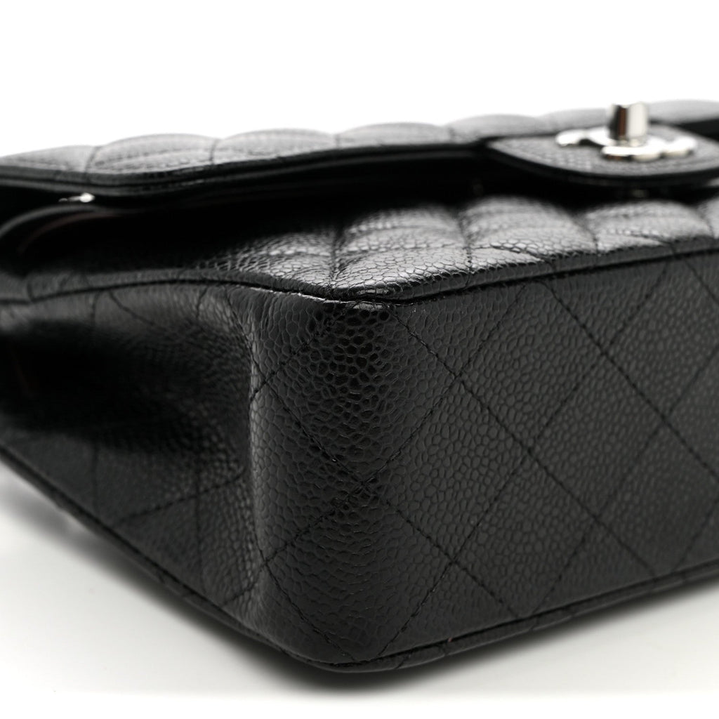 Caviar Quilted Small Double Flap Black At My store
