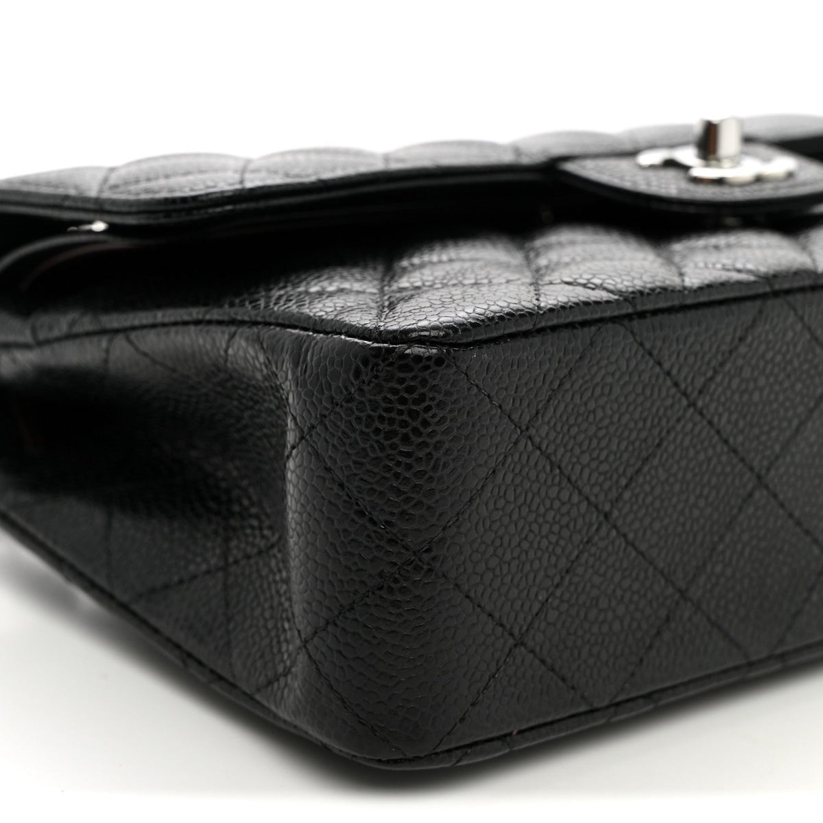 Caviar Quilted Small Double Flap Black At My store