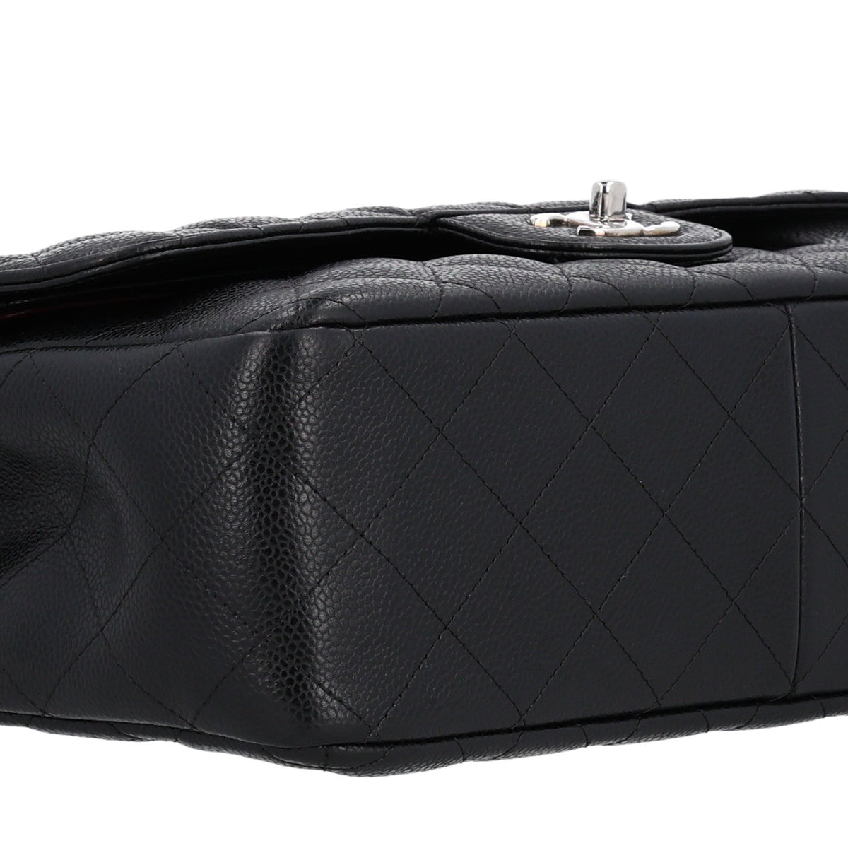 Caviar Quilted Jumbo Double Flap Black At My store