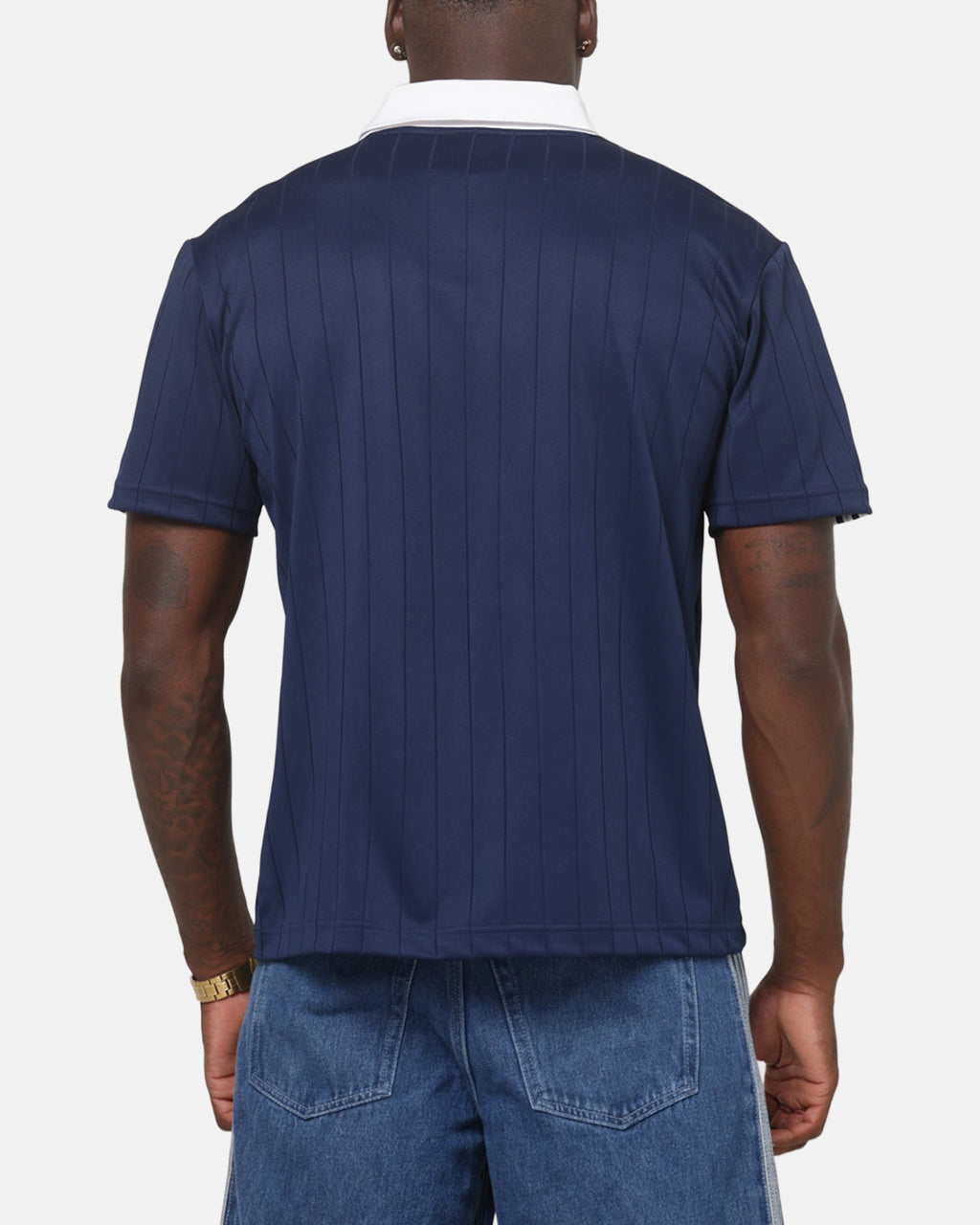 Best-Selling Adidas Drop Needle Pinstripe Jersey Night Indigo