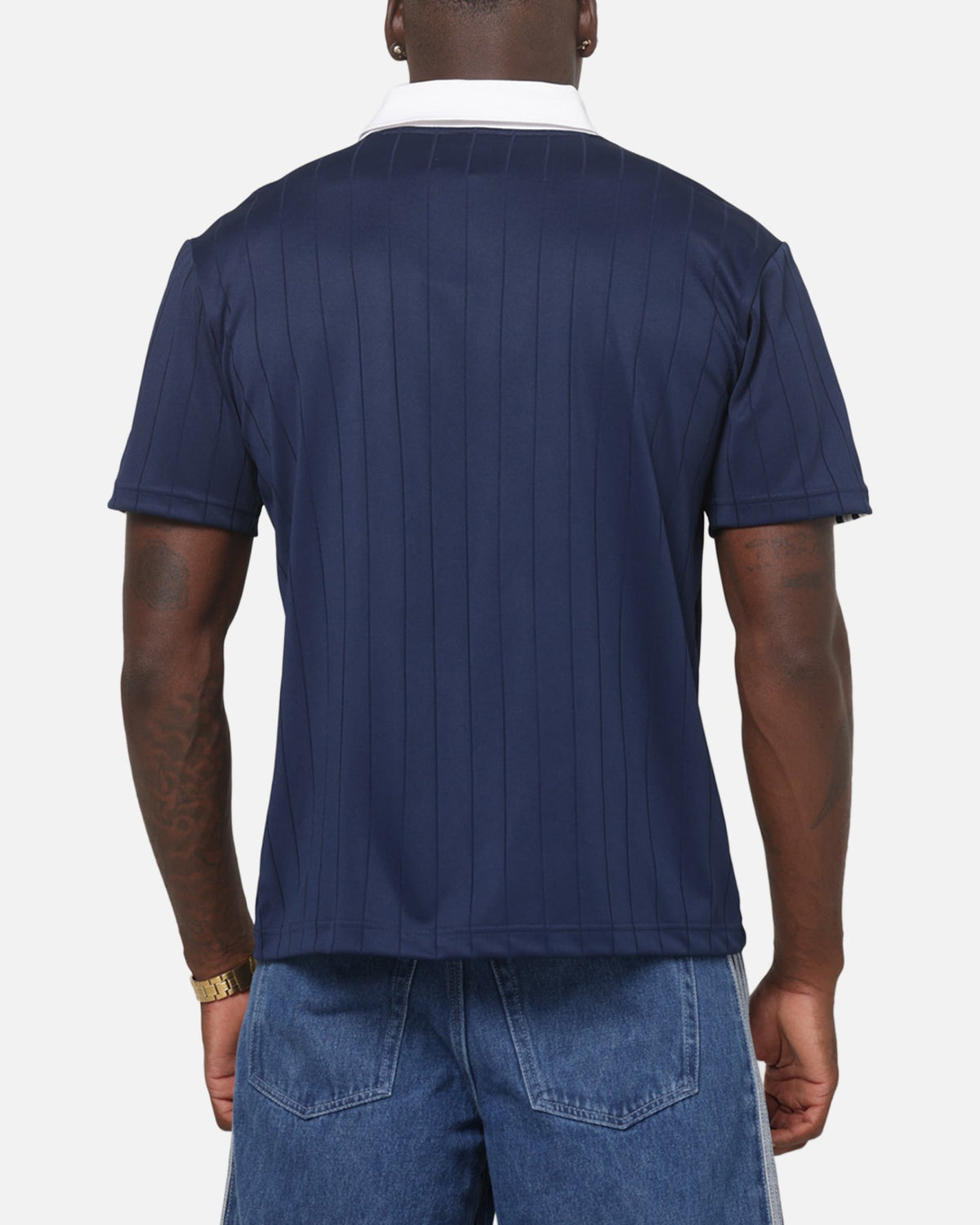 Best-Selling Adidas Drop Needle Pinstripe Jersey Night Indigo